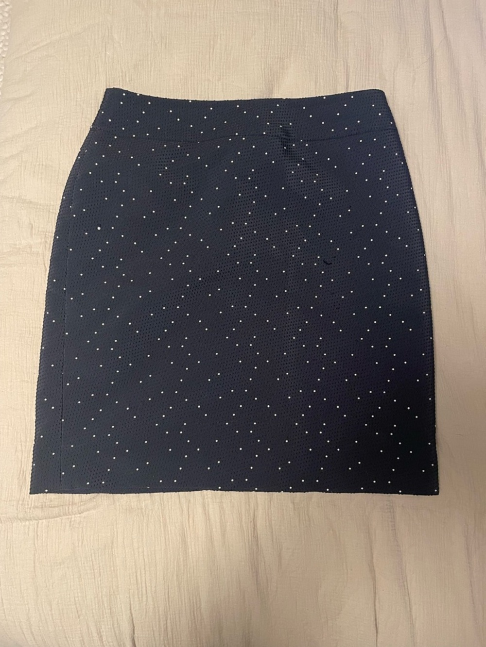 Ann Taylor Navy Skirt, Polka Dots, women’s medium